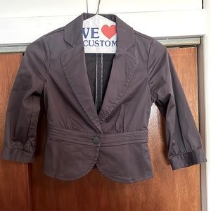 H&M Charcoal Gray 3/4 Sleeve Blazer size 6 small